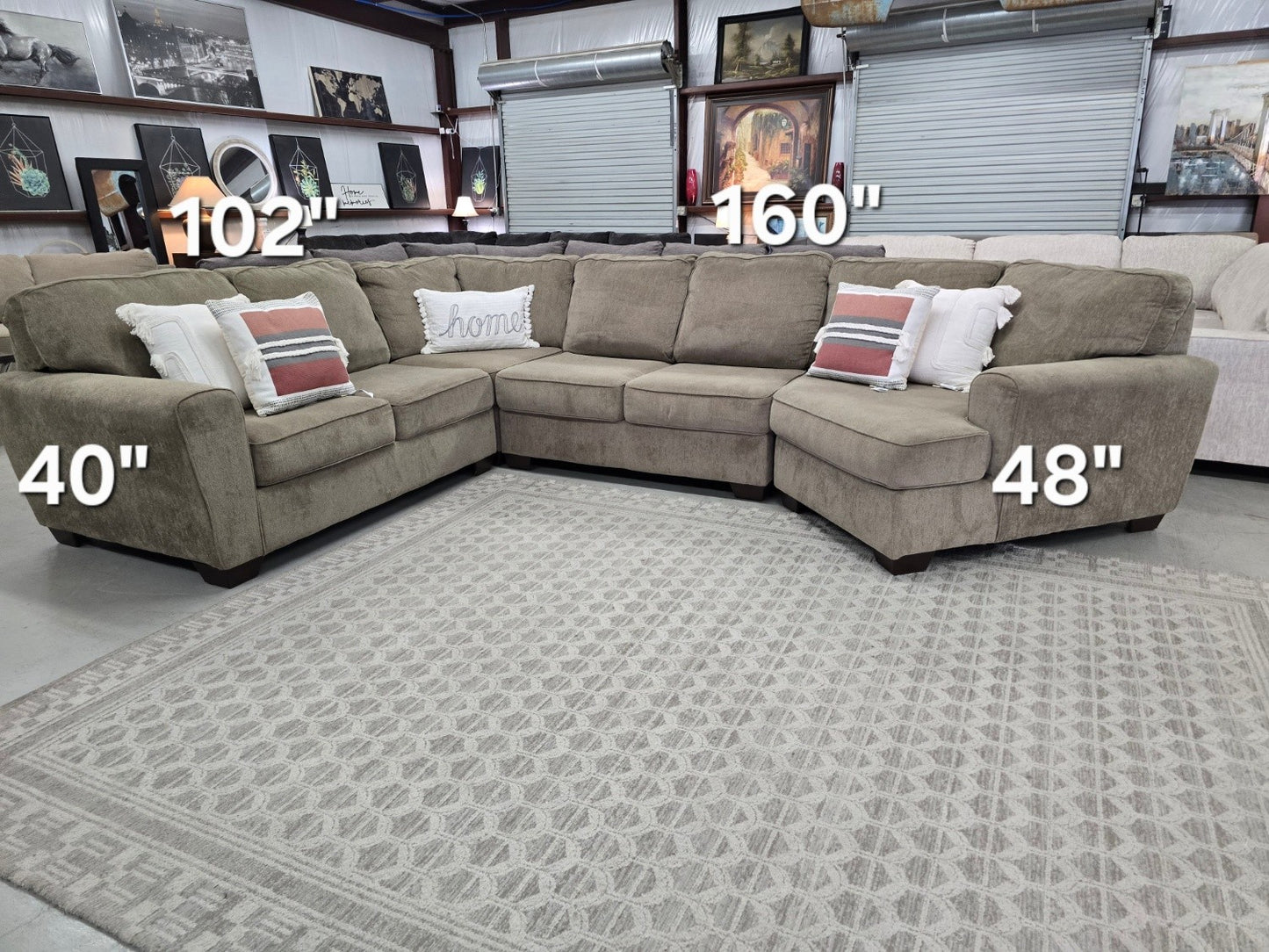 Light Brown Sectional Couch in great condition 🚛 FAST SAME DAY DELIVERY! 🚚