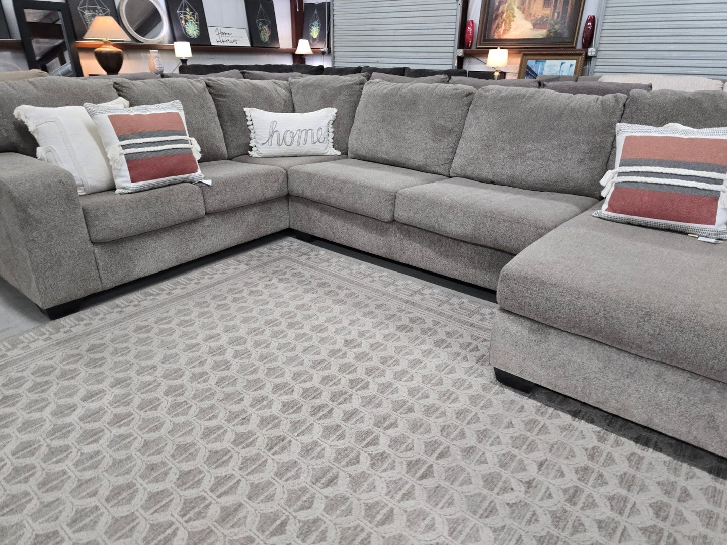 Light Gray U-Shaped Sectional Couch with 🚛 FAST SAME DAY DELIVERY! 🚚
