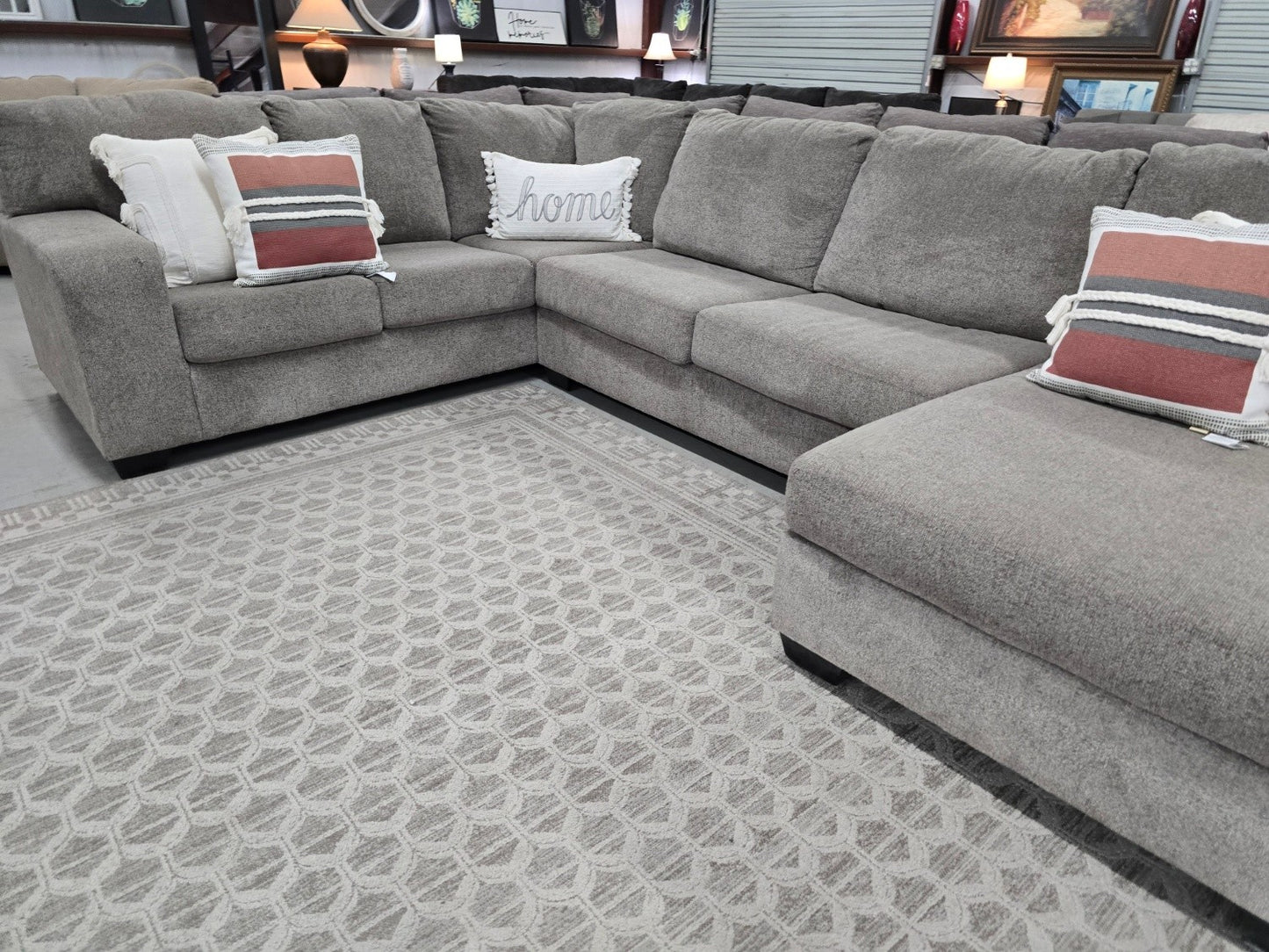 Light Gray U-Shaped Sectional Couch with 🚛 FAST SAME DAY DELIVERY! 🚚