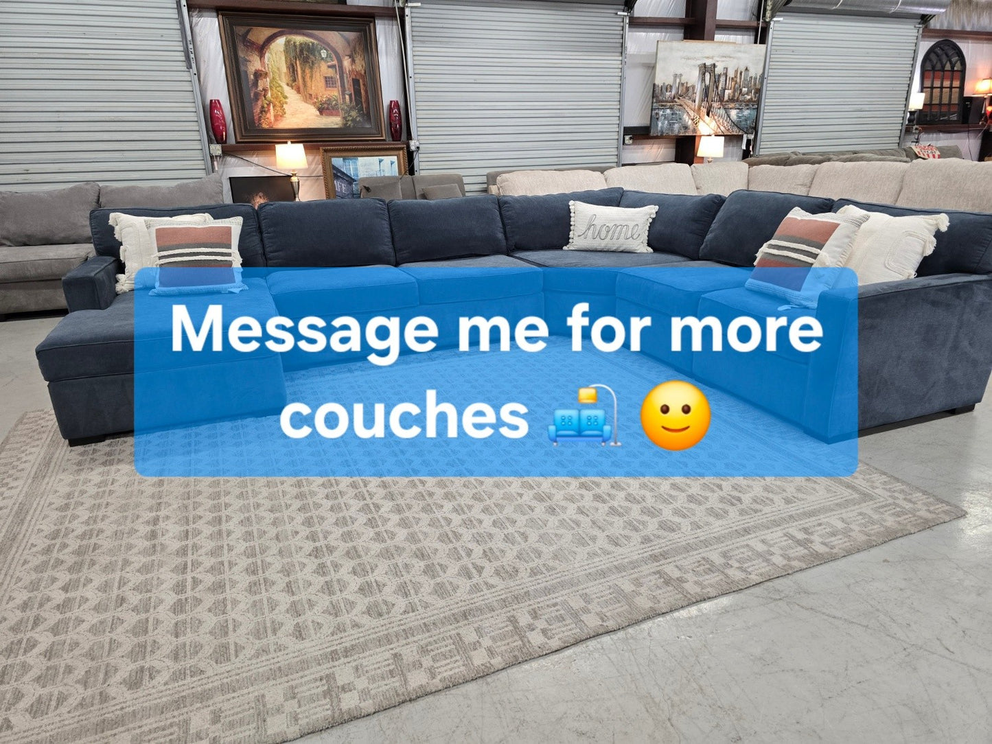 Oversized Comfy Sectional Couch On Sale with 🚛 FAST SAME DAY DELIVERY! 🚚