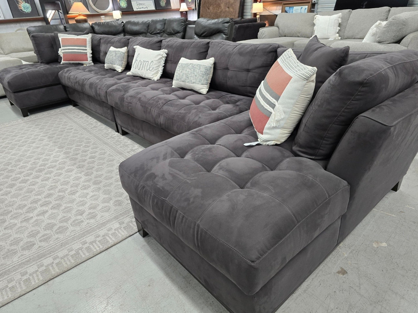 Oversized 4pc Gray Cindy Crawford Sectional with double chase 🚛 FAST SAME DAY DELIVERY! 🚚