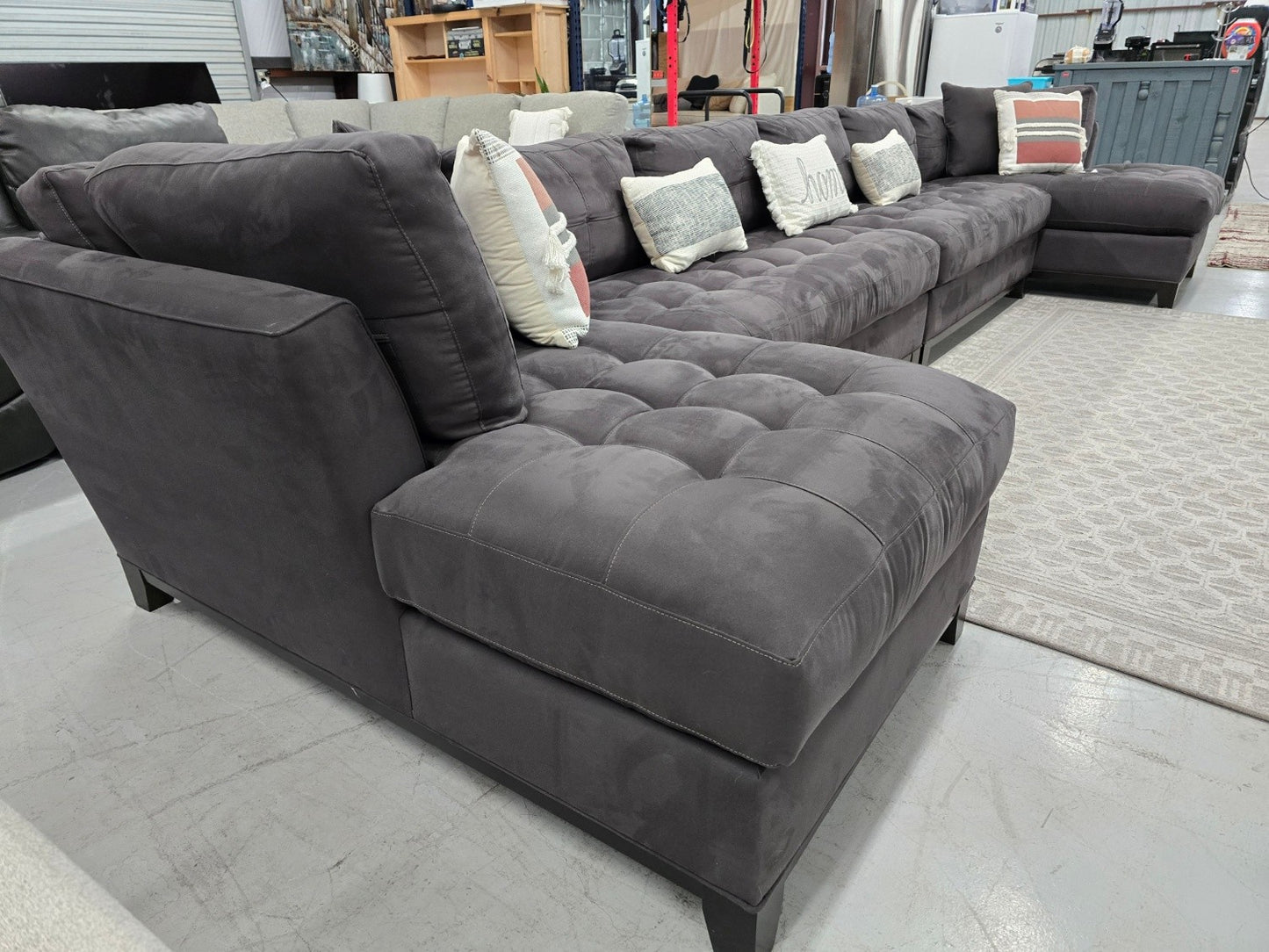 Oversized 4pc Gray Cindy Crawford Sectional with double chase 🚛 FAST SAME DAY DELIVERY! 🚚