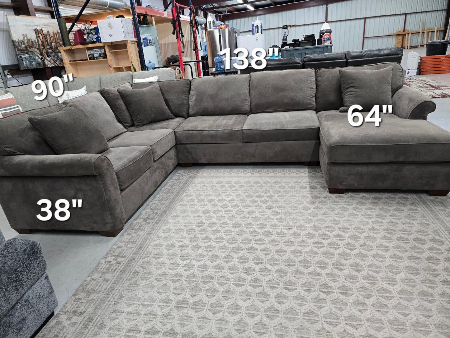 Beautiful Havertys Custom-Made U-Shaped Sectional – Like New – Huge & Super Comfortable!